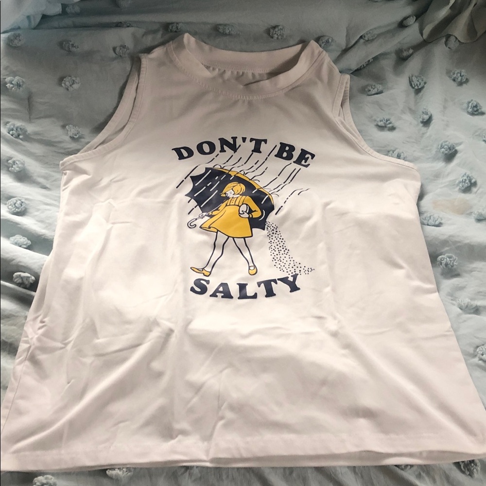 SHEIN White Graphic Tank Top